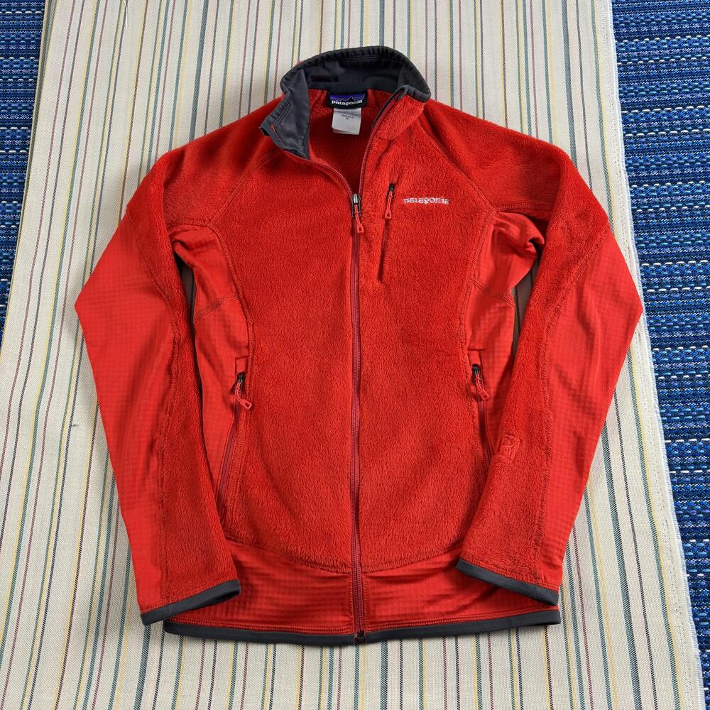 Patagonia Fleece Jacket Womens XS Red Full Zip Regulator R2 Pockets Hiking Warm